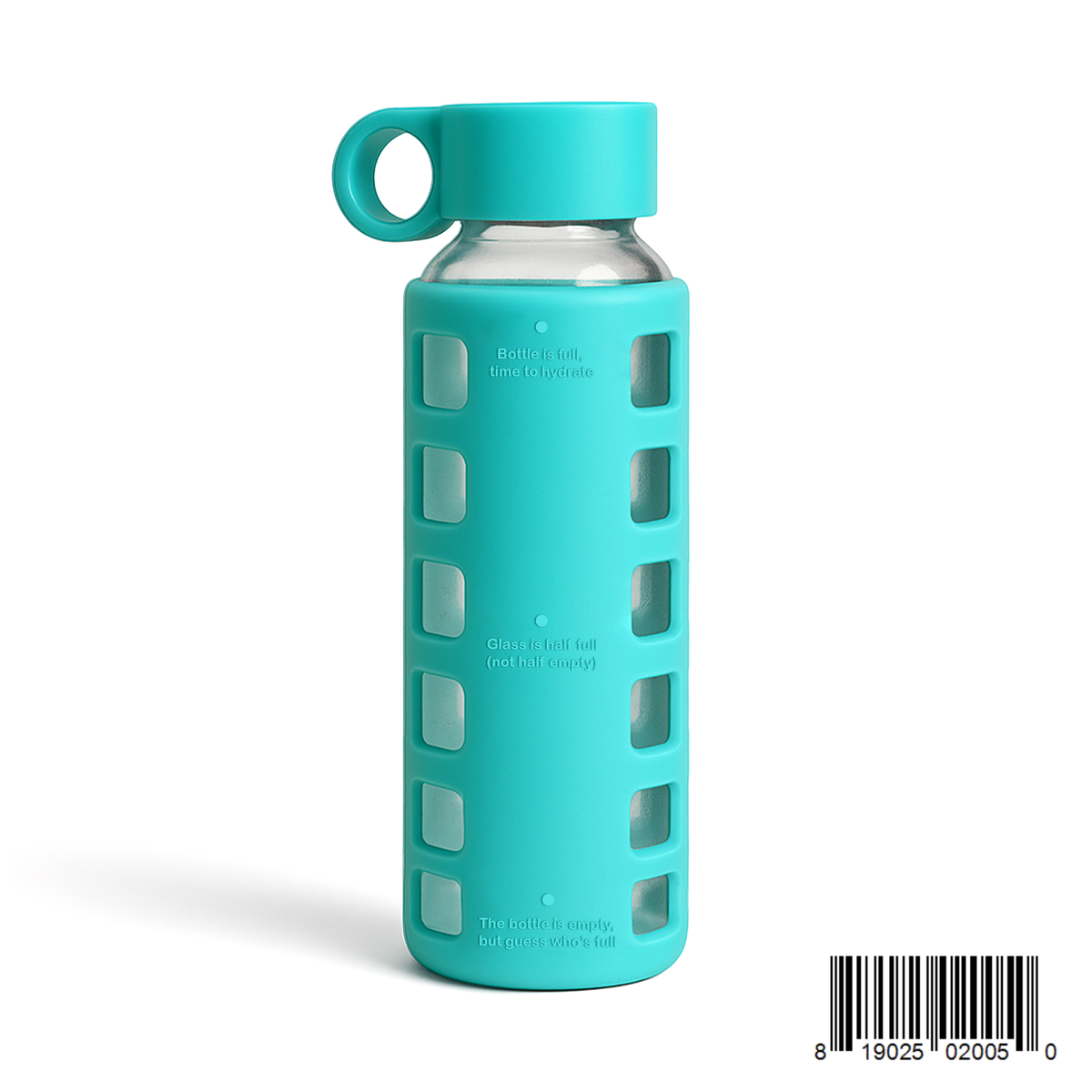 Purifyou Glass Water Bottle with Time Markings