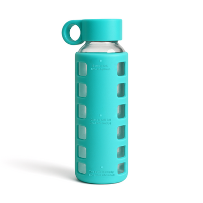 Purifyou Glass Water Bottle with Time Markings