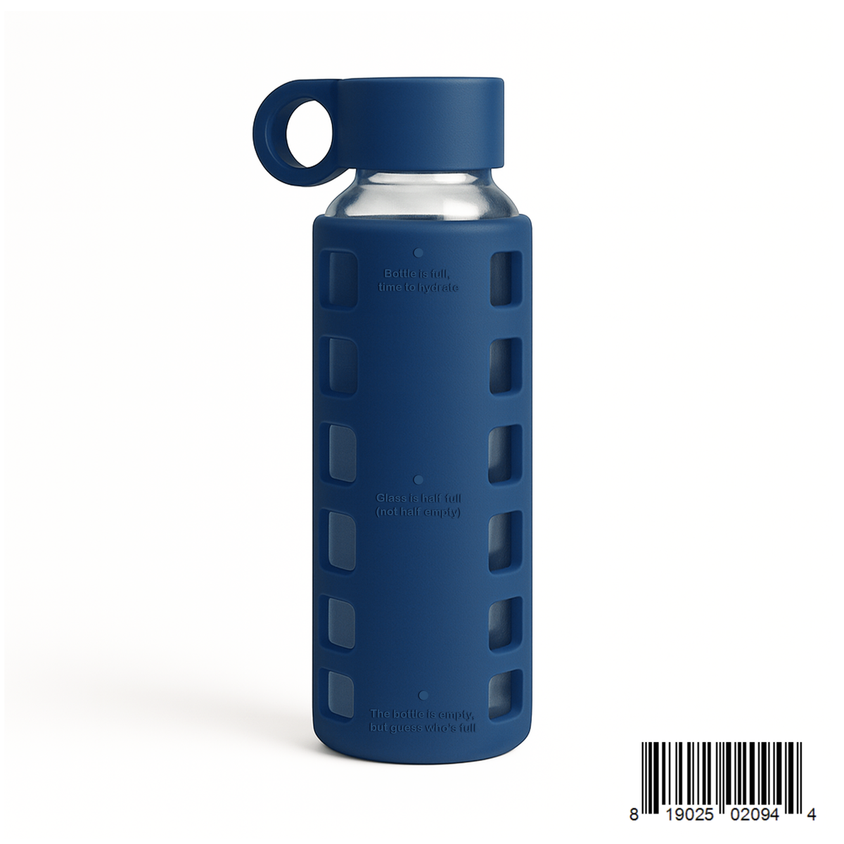 Purifyou Glass Water Bottle with Time Markings