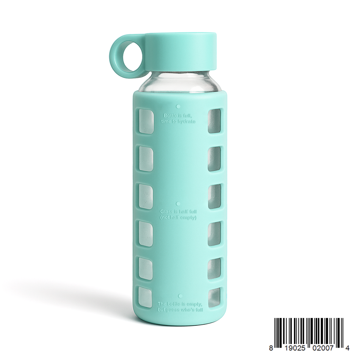 Purifyou Glass Water Bottle with Time Markings