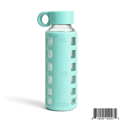 Purifyou Glass Water Bottle with Time Markings