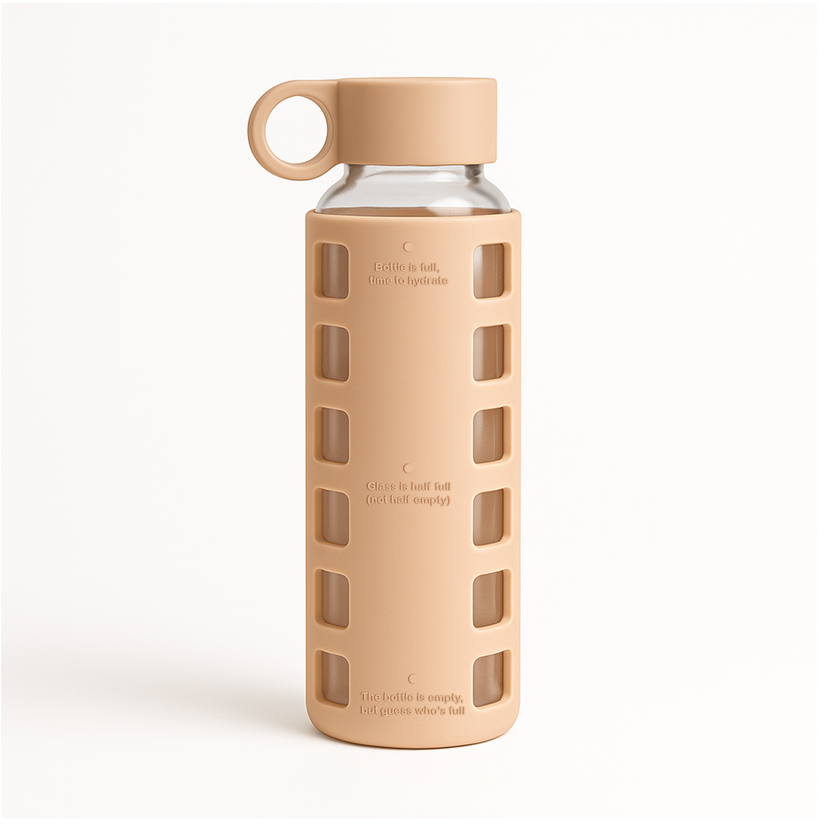 Purifyou Glass Water Bottle with Time Markings