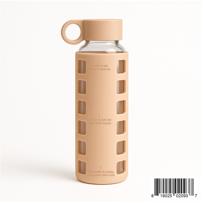 Purifyou Glass Water Bottle with Time Markings