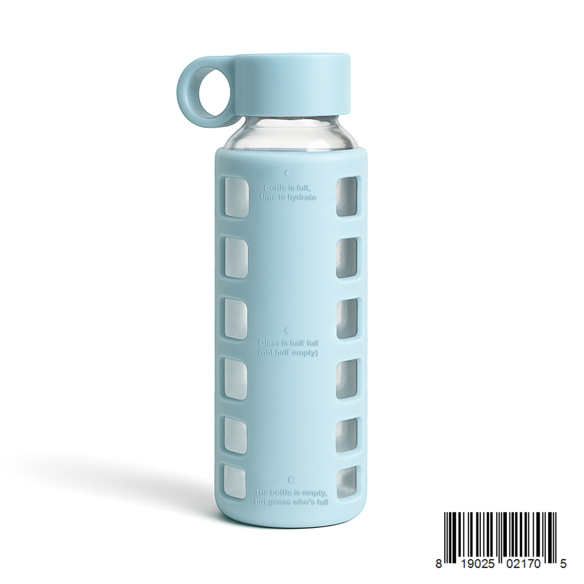 Purifyou Glass Water Bottle with Time Markings