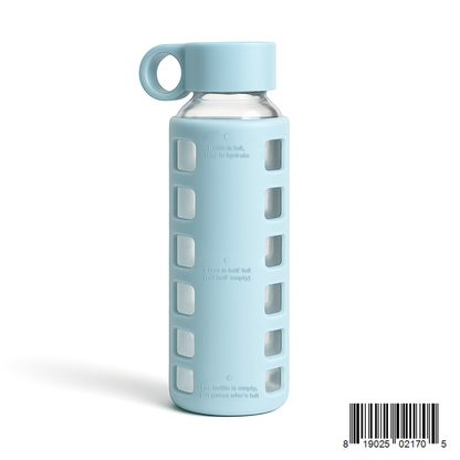 Purifyou Glass Water Bottle with Time Markings