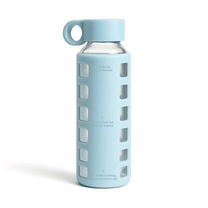Purifyou Glass Water Bottle with Time Markings