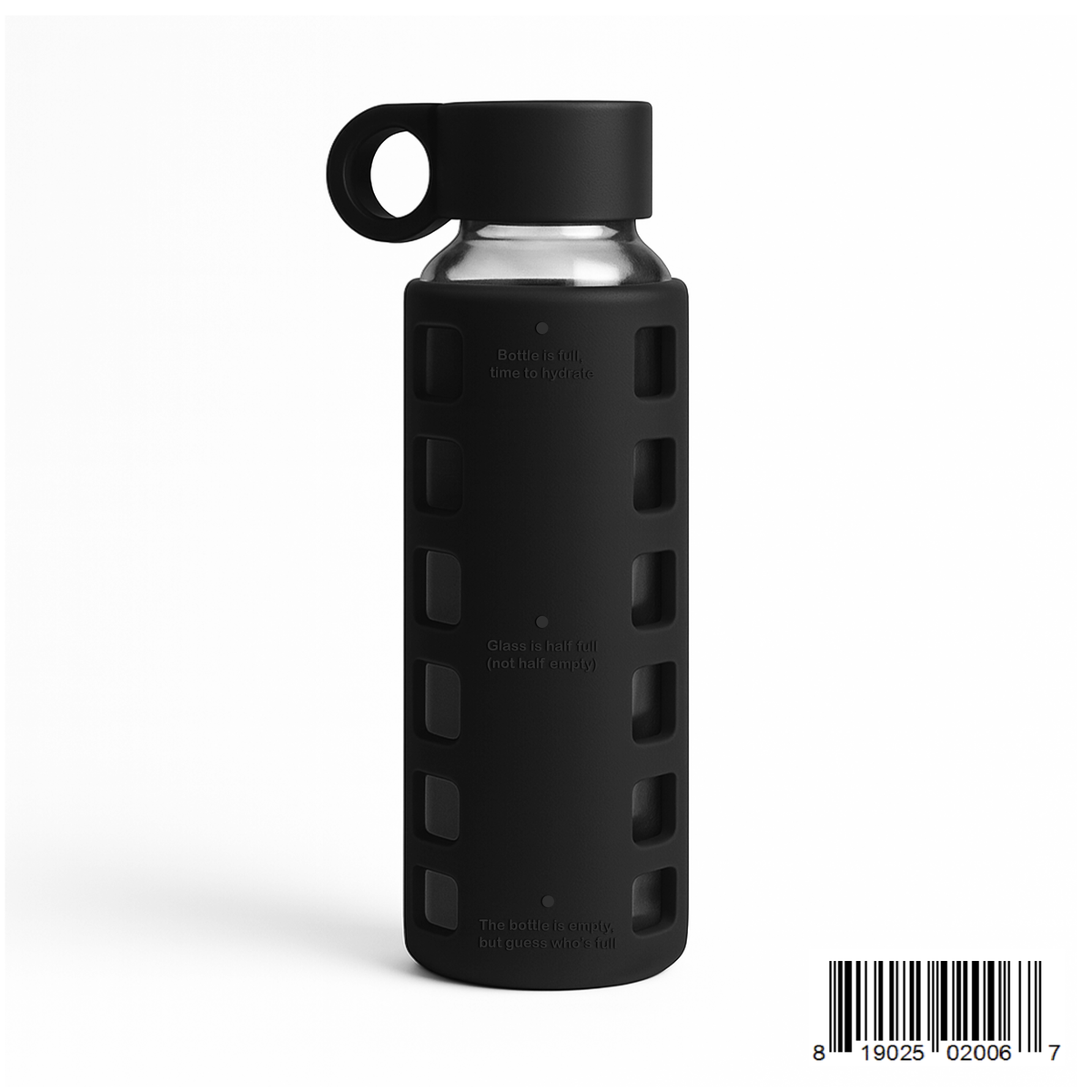 Purifyou Glass Water Bottle with Time Markings
