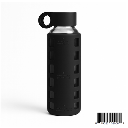 Purifyou Glass Water Bottle with Time Markings