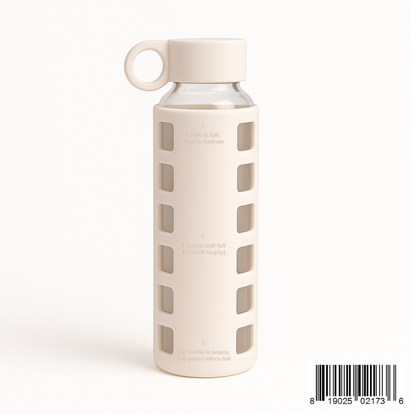 Purifyou Glass Water Bottle with Time Markings