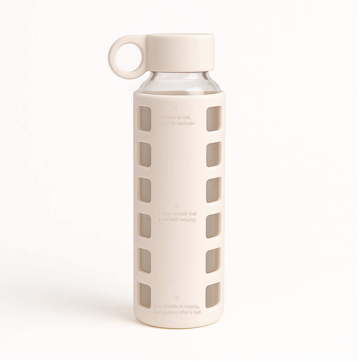 Purifyou Glass Water Bottle with Time Markings