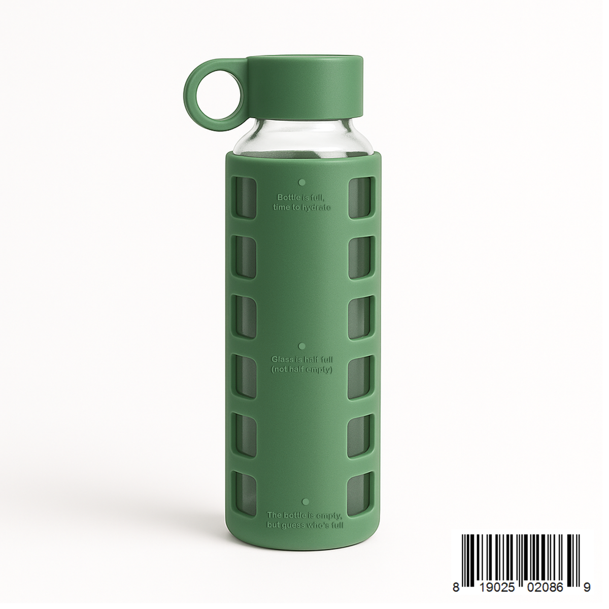 Purifyou Glass Water Bottle with Time Markings