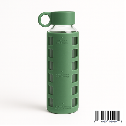 Purifyou Glass Water Bottle with Time Markings