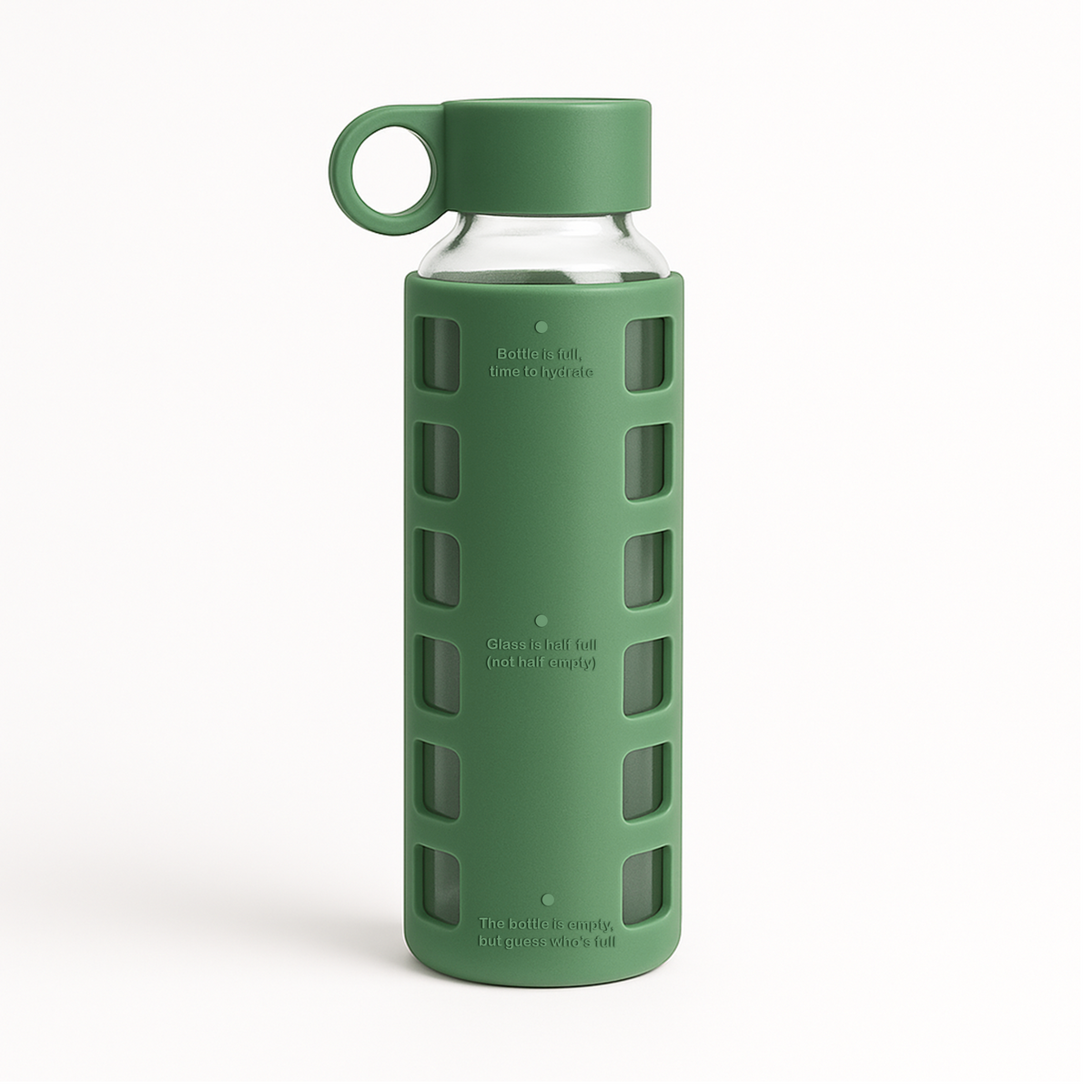 Purifyou Glass Water Bottle with Time Markings