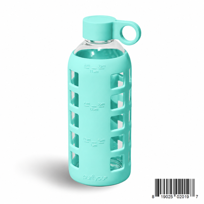 Purifyou Glass Water Bottle with Time Markings