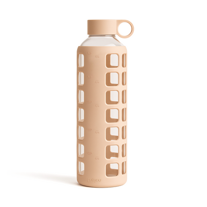 Purifyou Glass Water Bottle with Time Markings