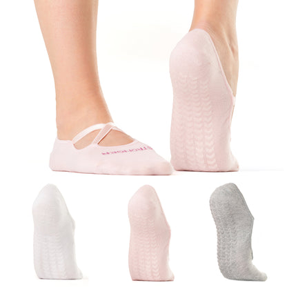 Pilates Grip Socks, 3-Pack