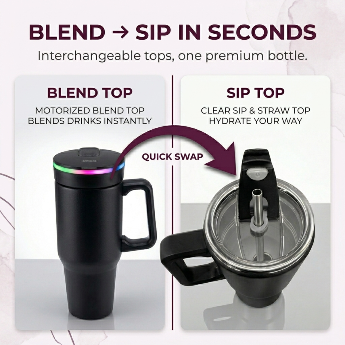 BLENDi Steel Portable Blender, 21 oz