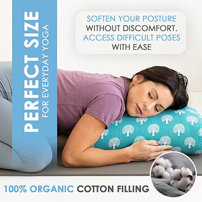 Organic Cotton Travel Size Yoga Bolster Set
