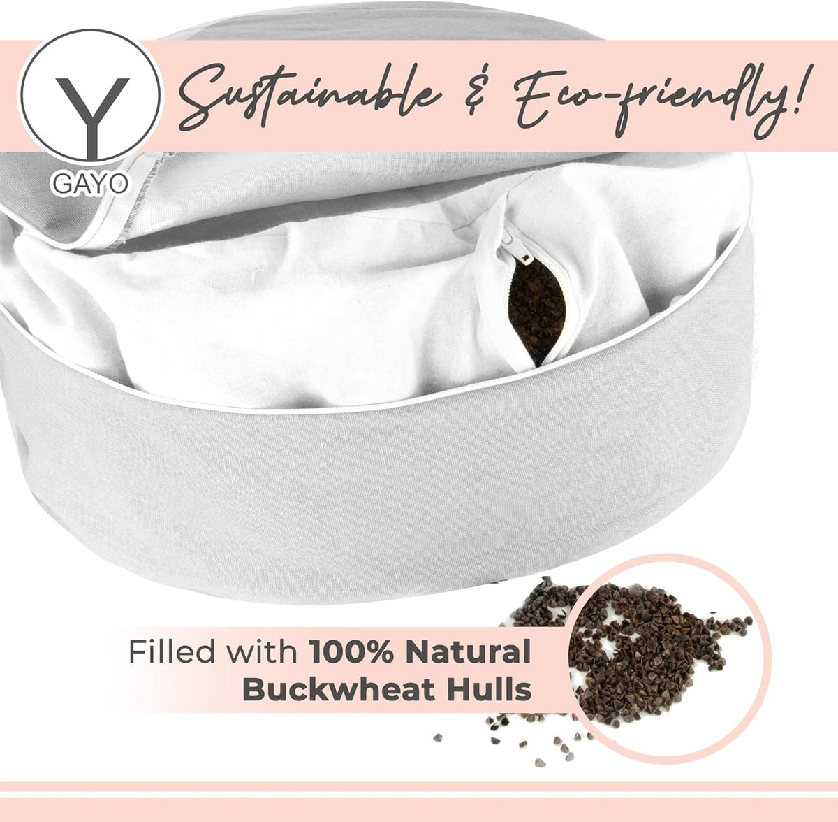 Premium Buckwheat Meditation Cushion
