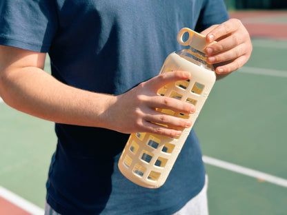 Purifyou Glass Water Bottle with Time Markings