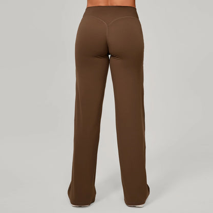 Women Straight Yoga Leg Bottoms Soft Stretchy Fabric Women's Yoga Pants GYM Sweat-Wicking Properties Running Sport Trousers