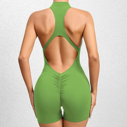 Women Yoga V Backless Jumpsuit Workout Bodysuit Sleeveless Gym Bodycon Sportswear Fitness Yoga Suit One Piece Outfit