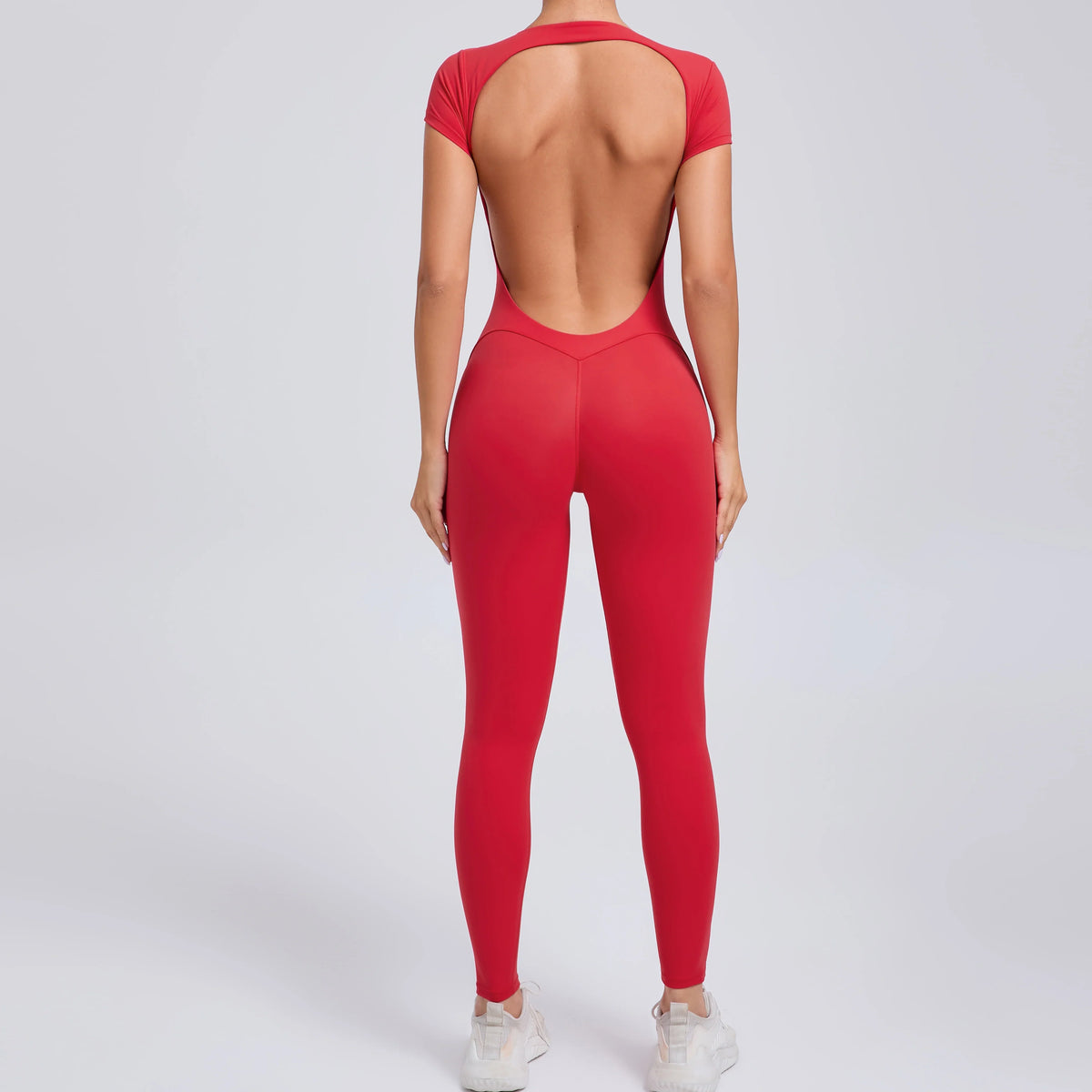 One-piece Yoga Padded Backless Suit Female Rompers Quick Dry Yoga Clothing Workout Bodysuits Scrunch Sports Jumpsuit Women