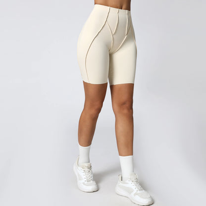 Yoga Shorts Women Fitness Shorts V-shaped Waist Running Cycling Shorts Breathable Sports Leggings Workout Gym Shorts