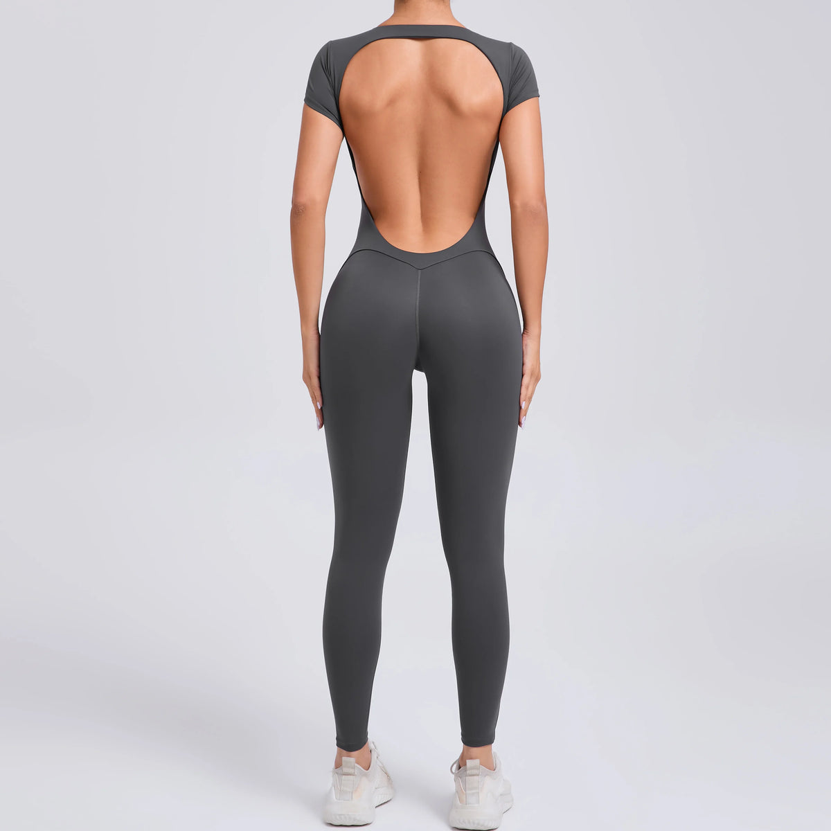 One-piece Yoga Padded Backless Suit Female Rompers Quick Dry Yoga Clothing Workout Bodysuits Scrunch Sports Jumpsuit Women