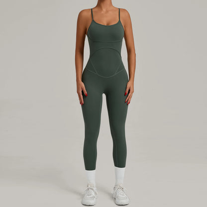 Padded One-Piece Yoga Clothes Sportswear Women's Gym Push Up Workout Clothes Fitness Sports Fitness Wear Yoga Jumpsuit