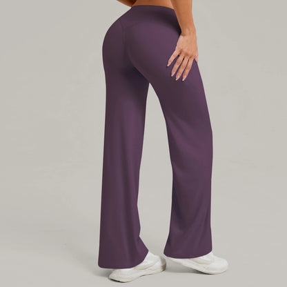 Women Straight Yoga Leg Bottoms Soft Stretchy Fabric Women's Yoga Pants GYM Sweat-Wicking Properties Running Sport Trousers