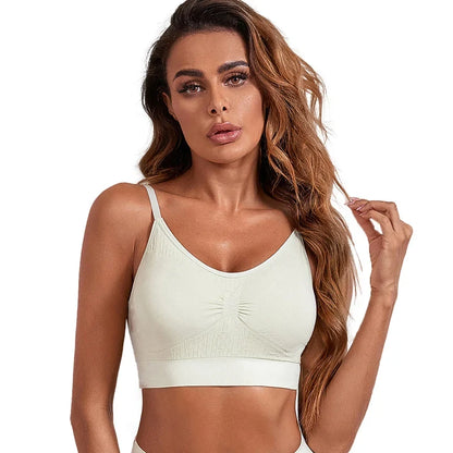 high elasticity Unlined Wireless Bra green No Padding No Underwire Soft, Bralette Minimalist Loungewear Yoga women bra M041