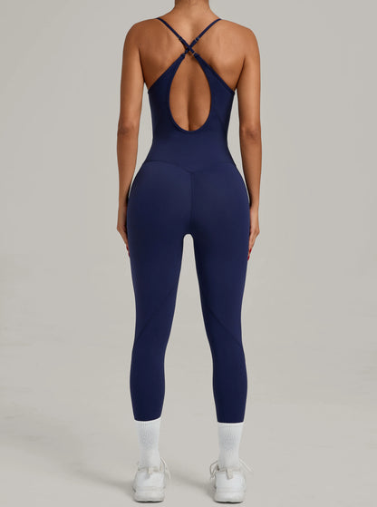 Padded One-Piece Yoga Clothes Sportswear Women's Gym Push Up Workout Clothes Fitness Sports Fitness Wear Yoga Jumpsuit