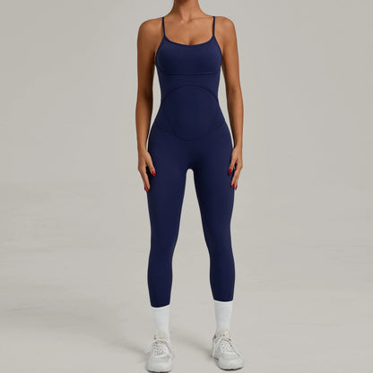Padded One-Piece Yoga Clothes Sportswear Women's Gym Push Up Workout Clothes Fitness Sports Fitness Wear Yoga Jumpsuit