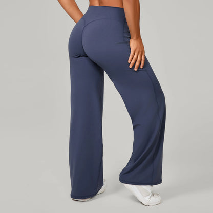 Women Straight Yoga Leg Bottoms Soft Stretchy Fabric Women's Yoga Pants GYM Sweat-Wicking Properties Running Sport Trousers