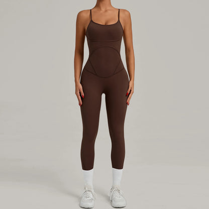 Padded One-Piece Yoga Clothes Sportswear Women's Gym Push Up Workout Clothes Fitness Sports Fitness Wear Yoga Jumpsuit