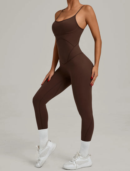 Padded One-Piece Yoga Clothes Sportswear Women's Gym Push Up Workout Clothes Fitness Sports Fitness Wear Yoga Jumpsuit