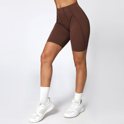 Yoga Shorts Women Fitness Shorts V-shaped Waist Running Cycling Shorts Breathable Sports Leggings Workout Gym Shorts