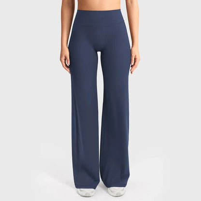 High Waist Pocket Yoga Pants for Women - Stretch Breathable Gym Workout Leisure Tummy Control Tights with Pockets
