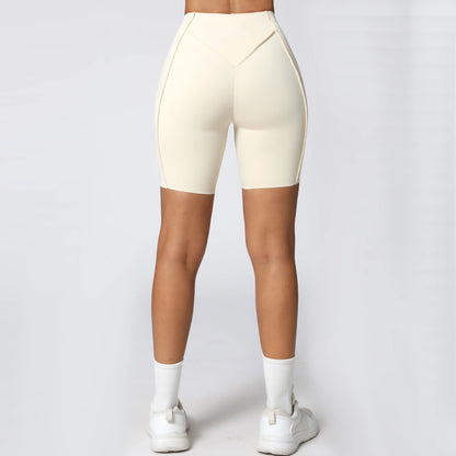 Yoga Shorts Women Fitness Shorts V-shaped Waist Running Cycling Shorts Breathable Sports Leggings Workout Gym Shorts