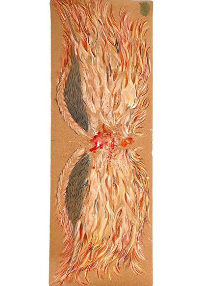 Khecara Hand Painted Cork Yoga Mat: Take Flight!