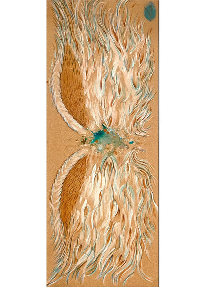 Khecara Hand Painted Cork Yoga Mat: Take Flight!