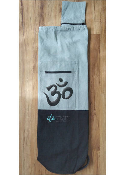 Cotton Yoga Mat Bag Embroidered with OM symbol