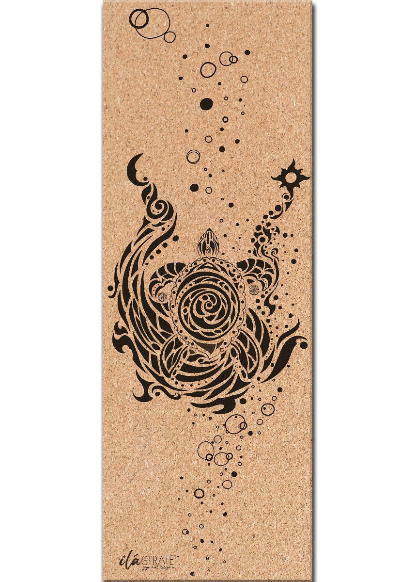 Tribute to Keya (Turtle) Cork Yoga Mat - Hand Painted