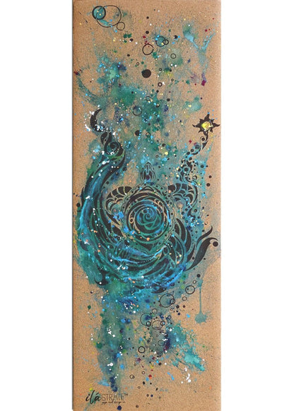 Tribute to Keya (Turtle) Cork Yoga Mat - Hand Painted