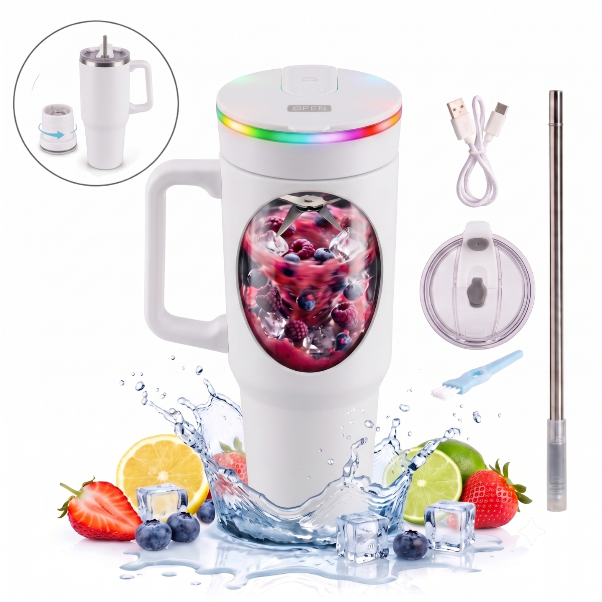 BLENDi Steel Portable Blender, 21 oz